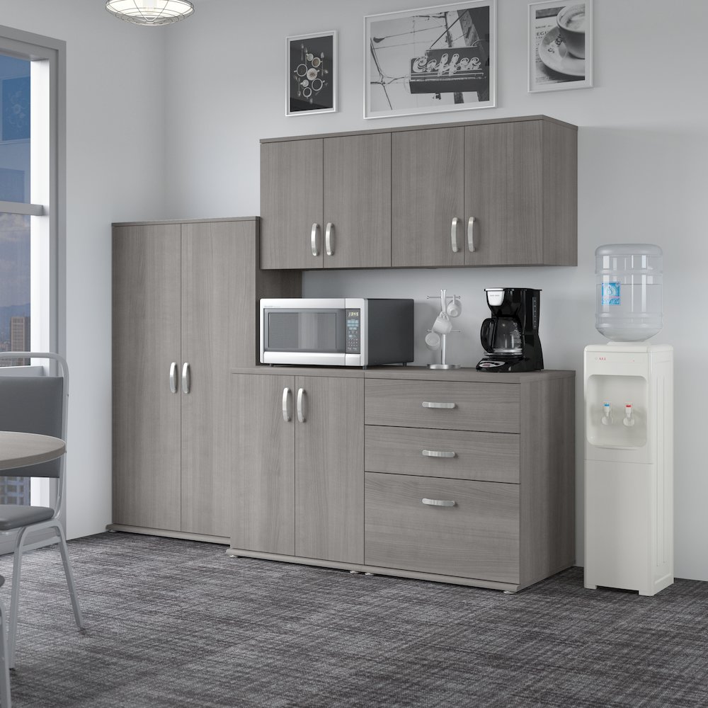 Universal 92W 5 Piece Modular Storage Set with Floor and Wall Cabinets. Picture 2
