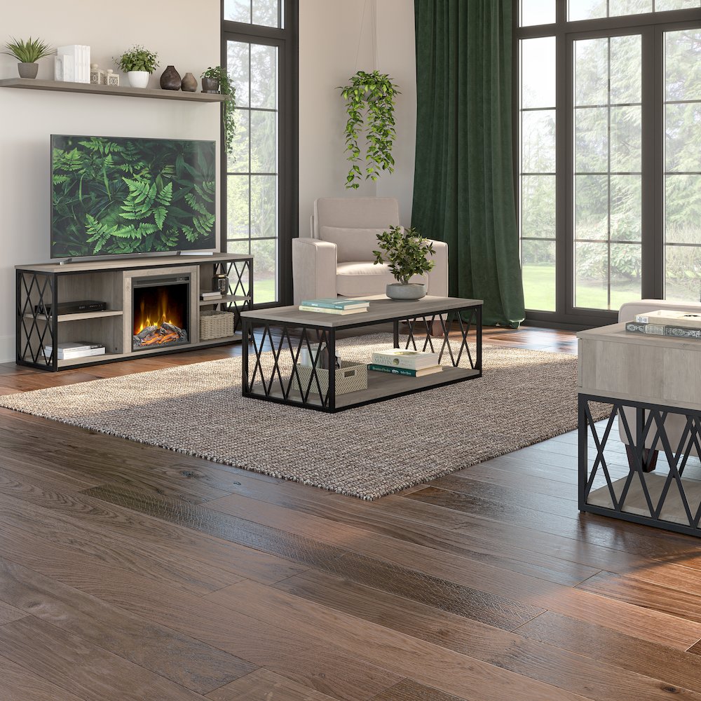 City Park Industrial End Table with Drawer. Picture 3