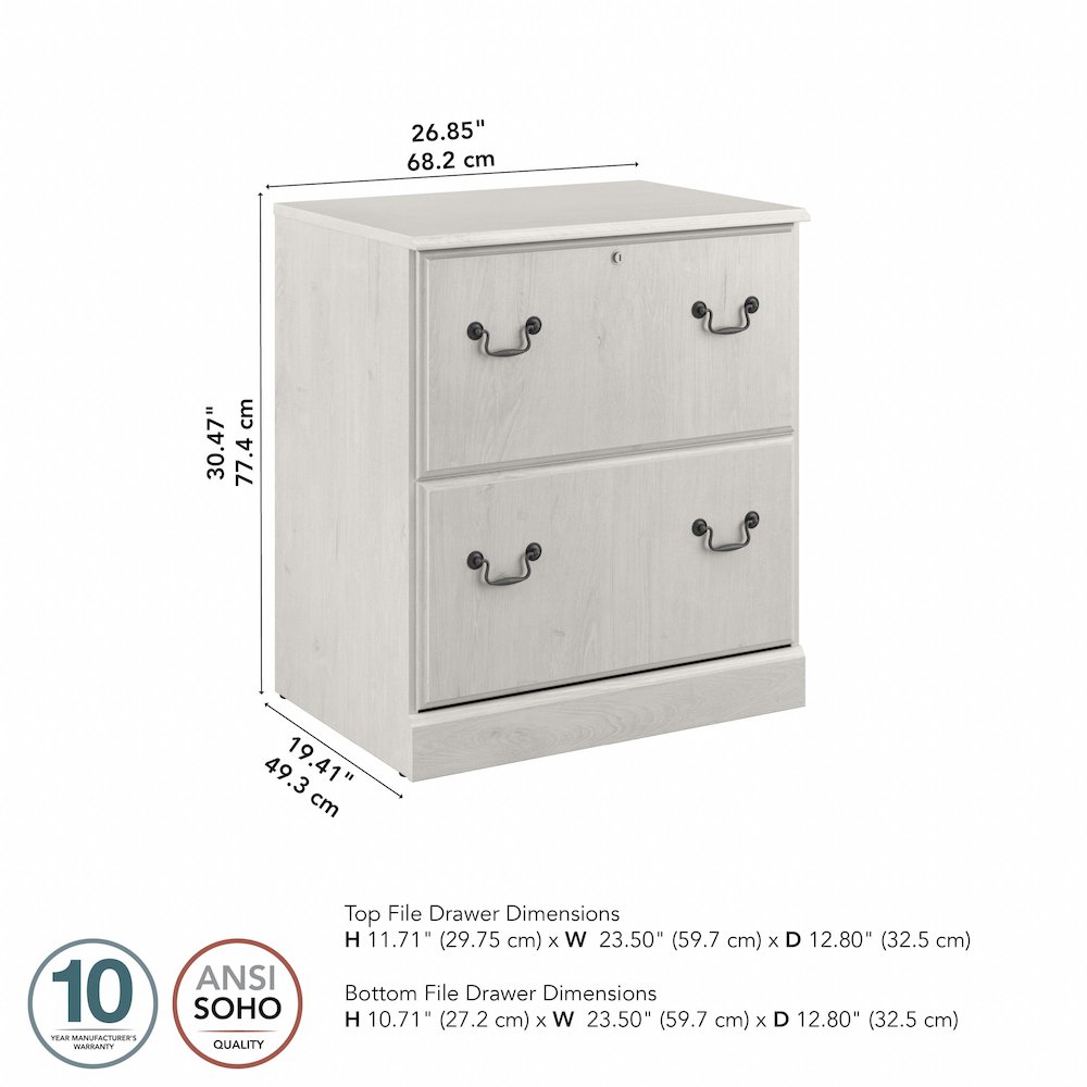 Saratoga 2 Drawer Lateral File Cabinet. Picture 8