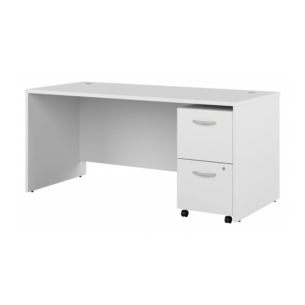Studio C 66W x 30D Office Desk with 2 Drawer Mobile File Cabinet. Picture 1