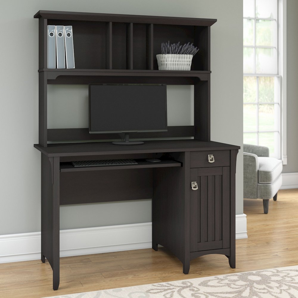 Salinas Small Computer Desk with Hutch. Picture 2