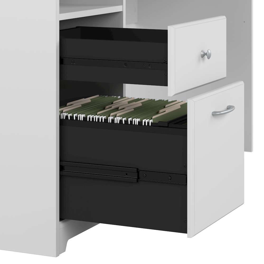 Cabot 72W L Shaped Computer Desk with Drawers. Picture 3