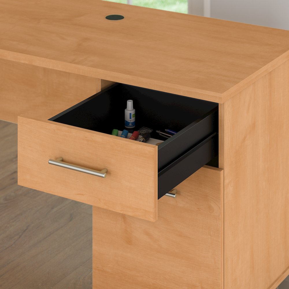 Somerset 60W L Shaped Desk with Storage. Picture 4