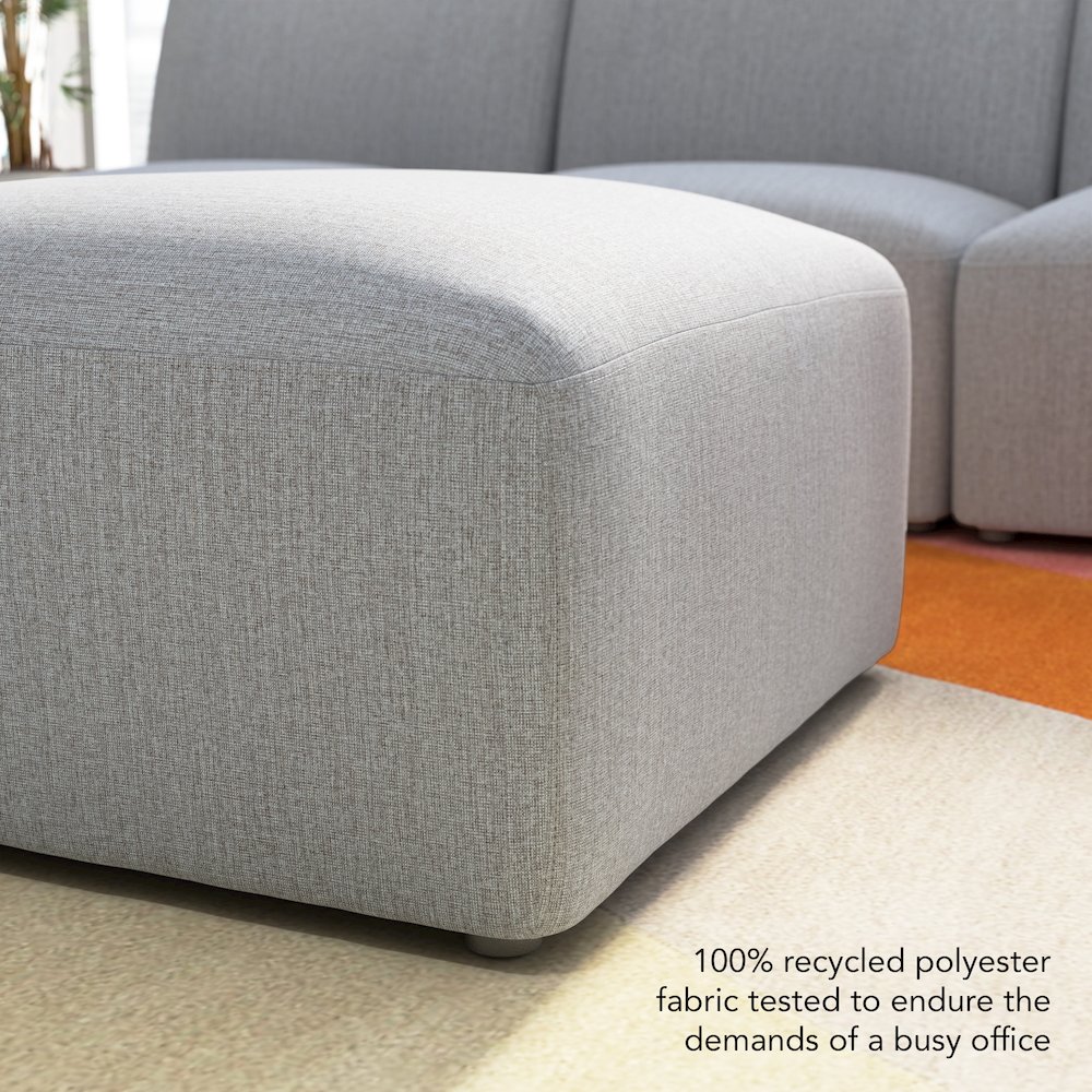 Assemble Modular Lounge Ottoman in Oat Fabric. Picture 5