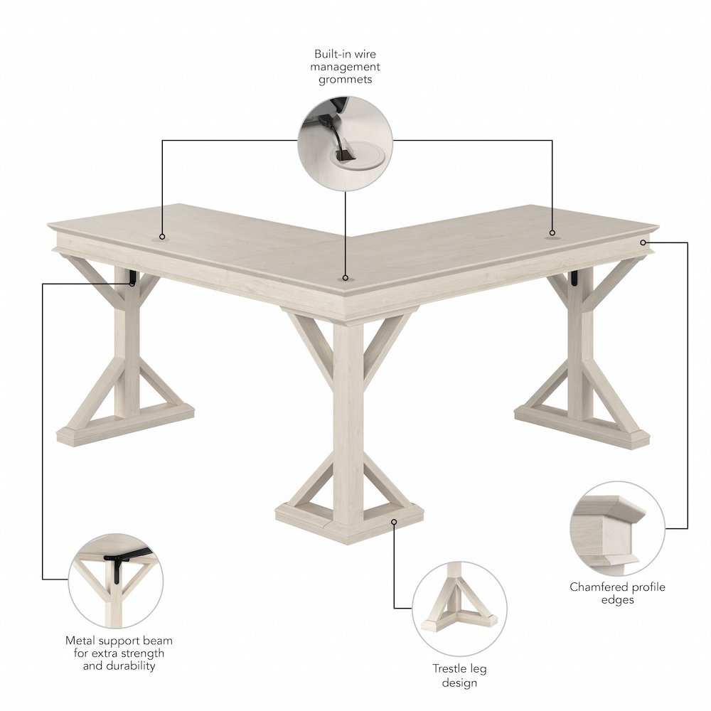 Homestead 60W Farmhouse L Shaped Desk. Picture 8