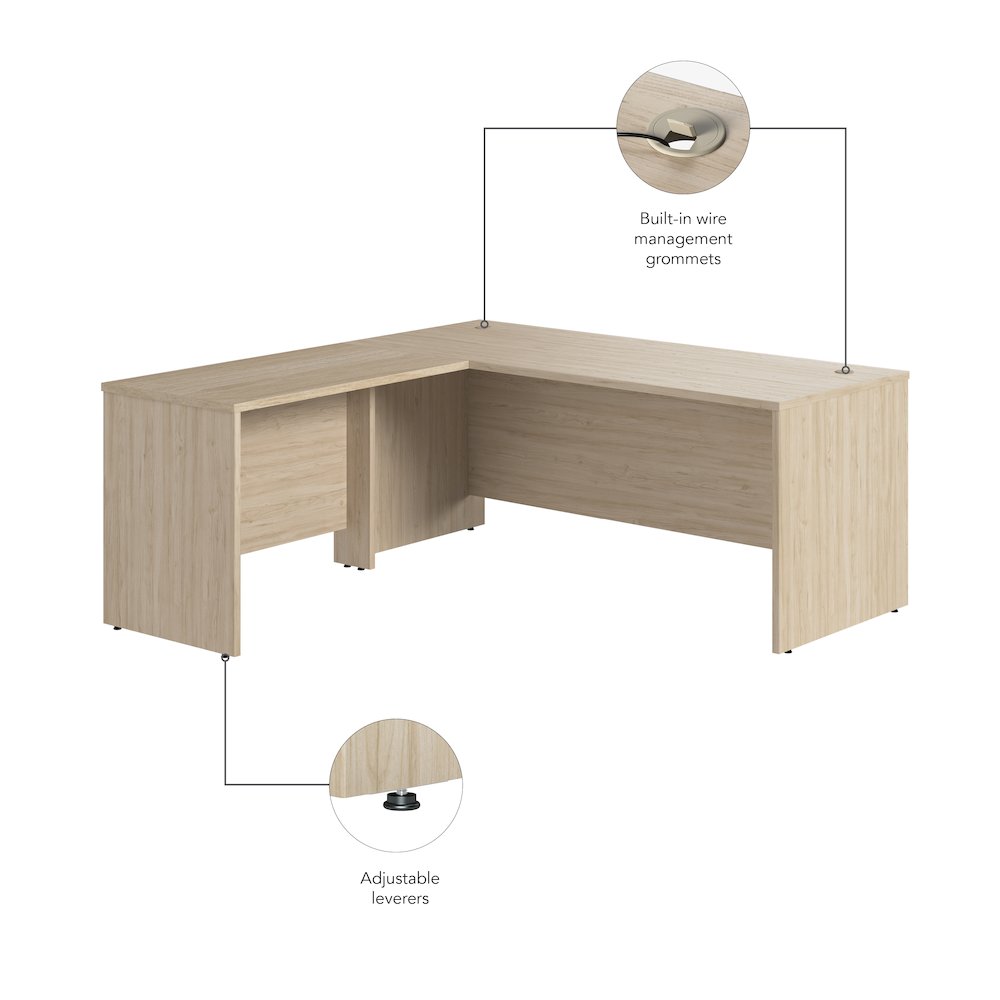 Studio C 72W x 30D L Shaped Desk with 42W Return. Picture 7