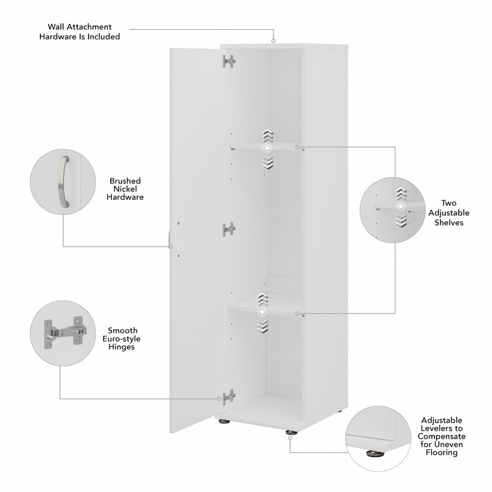 Universal Tall Narrow Storage Cabinet with Door and Shelves. Picture 8