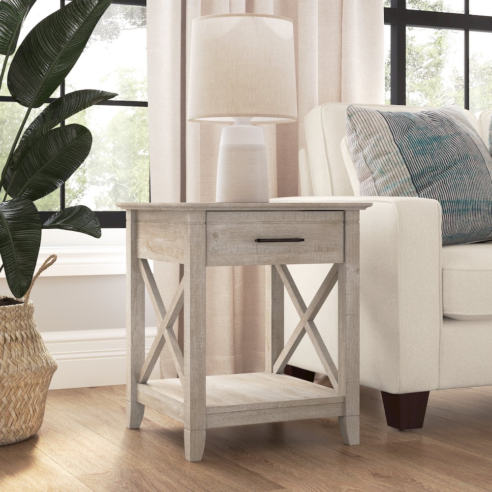 Key West End Table with Storage. Picture 2