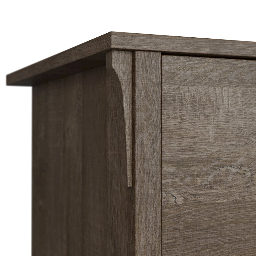 Salinas 60W L Shaped Desk with Lateral File Cabinet and 5 Shelf Bookcase. Picture 6