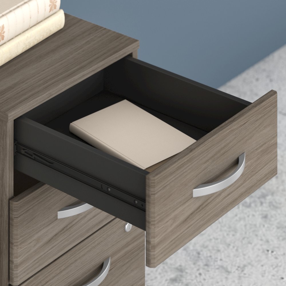 Hybrid 60W x 30D L Shaped Table Desk with Mobile File Cabinet. Picture 3