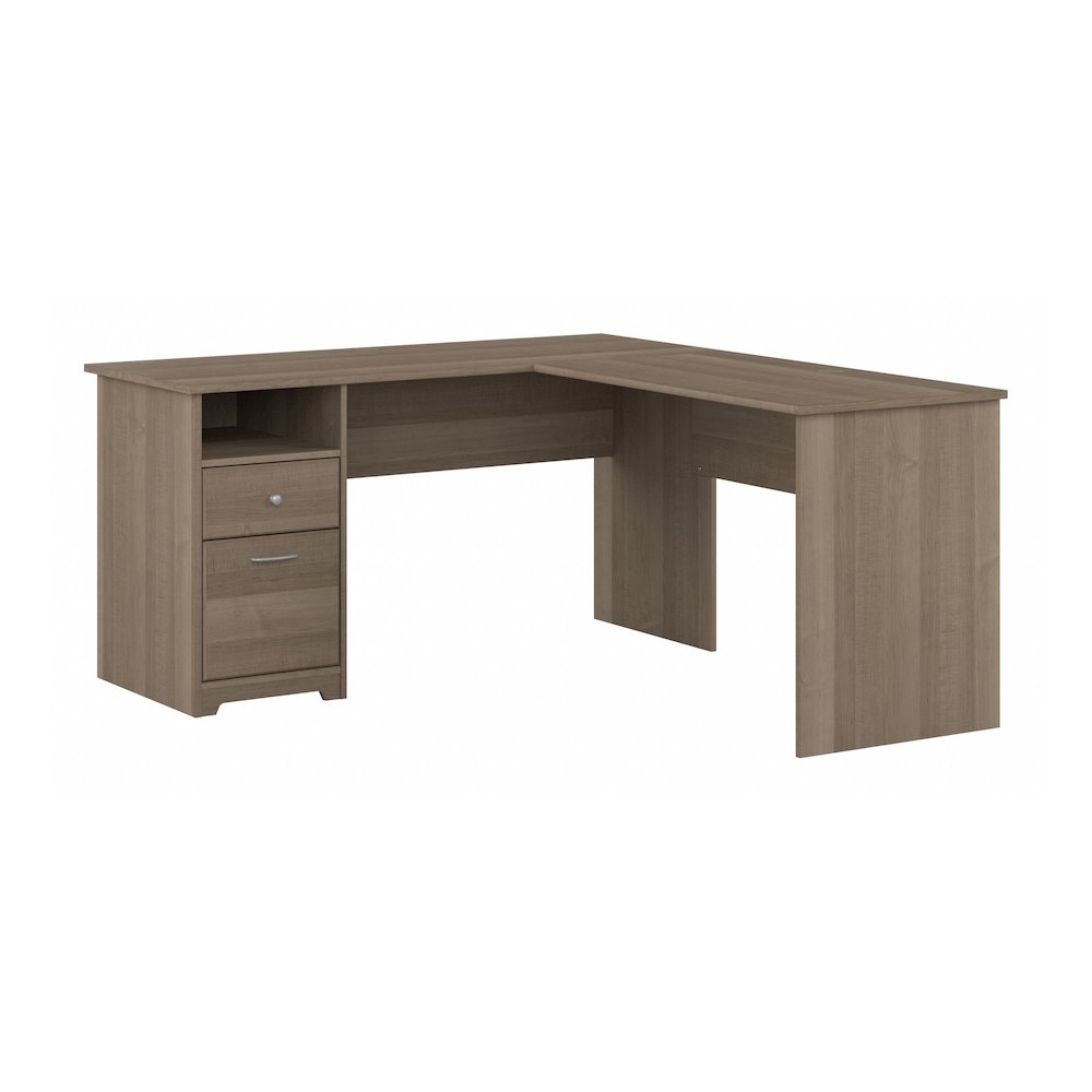 Cabot 60W L Shaped Computer Desk with Drawers. Picture 1