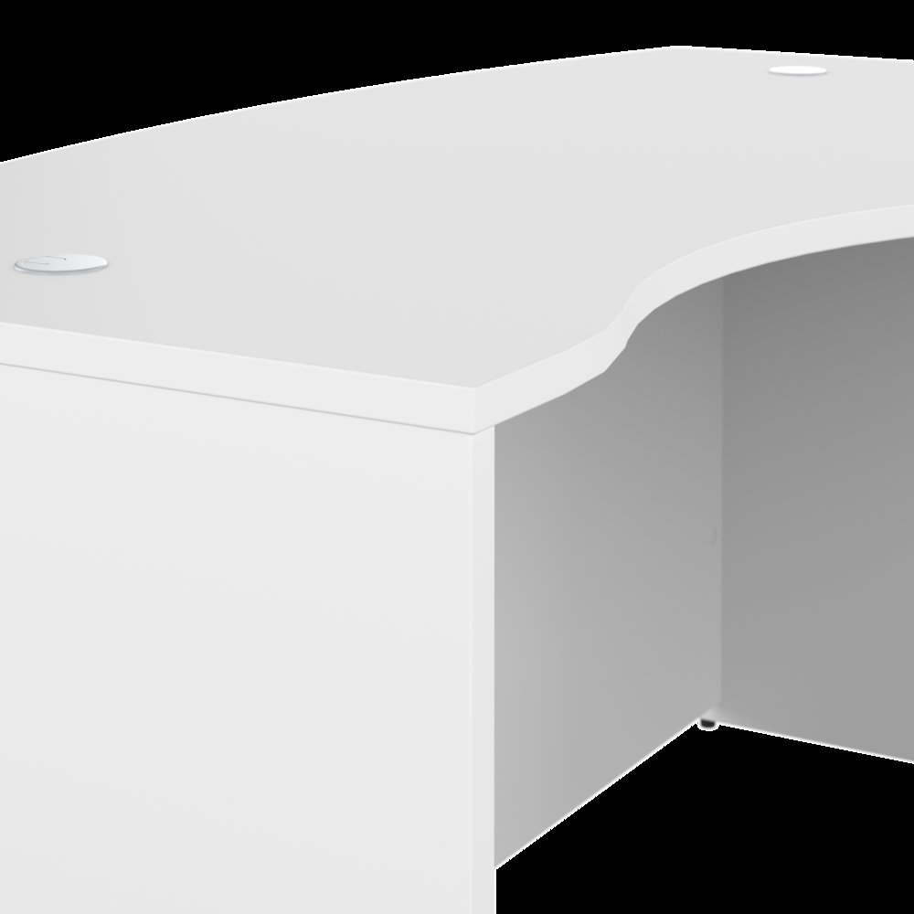 Studio C 60W x 43D Left Hand L-Bow Desk with 3 Drawer Mobile File Cabinet. Picture 6