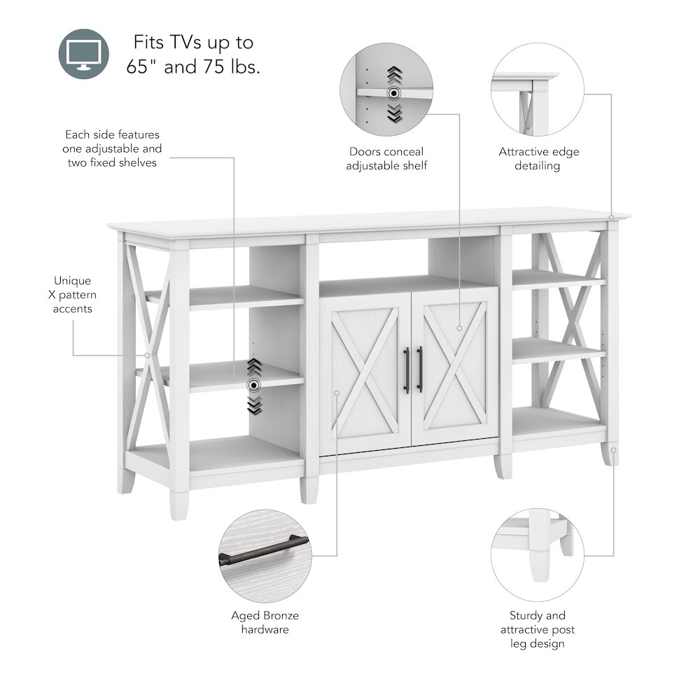 Key West Tall TV Stand for 65 Inch TV. Picture 8