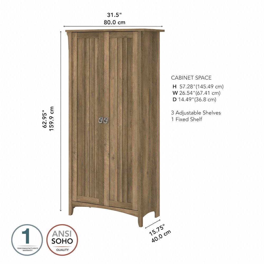 Salinas Tall Storage Cabinet with Doors. Picture 8