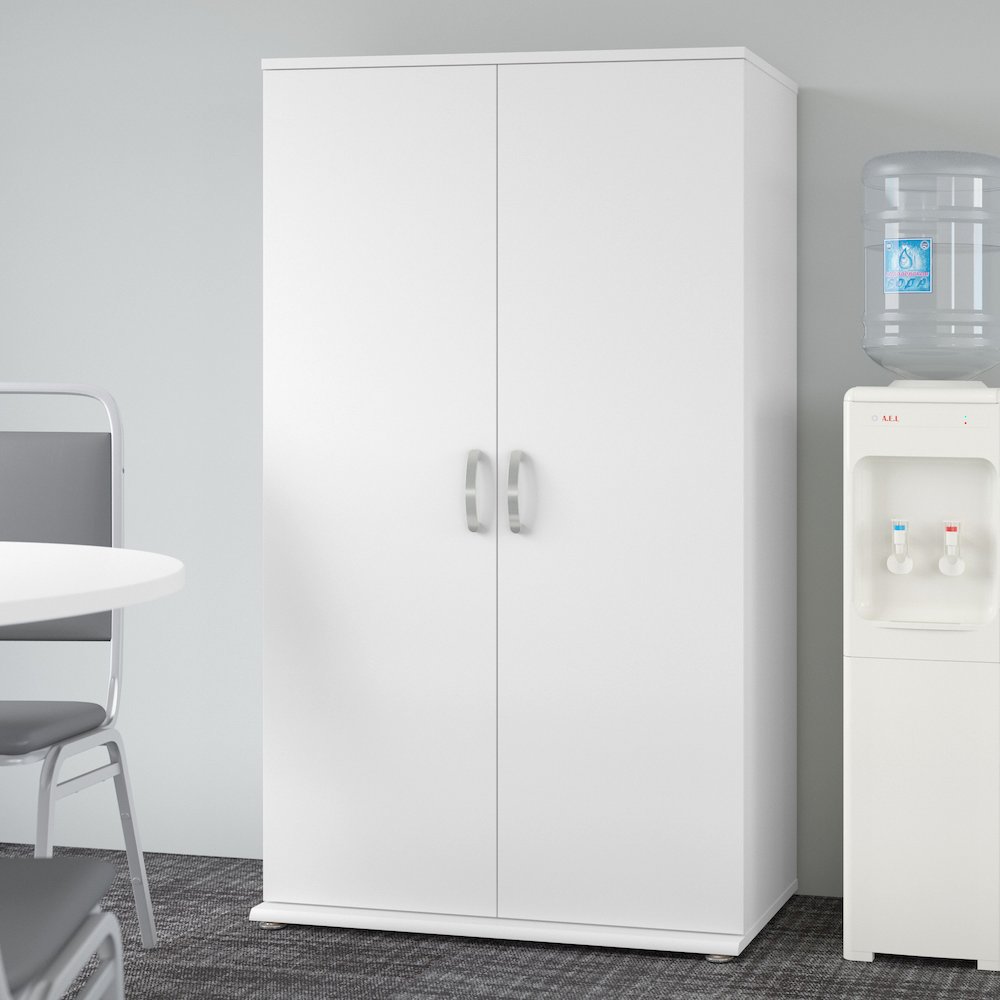 Universal Tall Storage Cabinet with Doors and Shelves. Picture 2