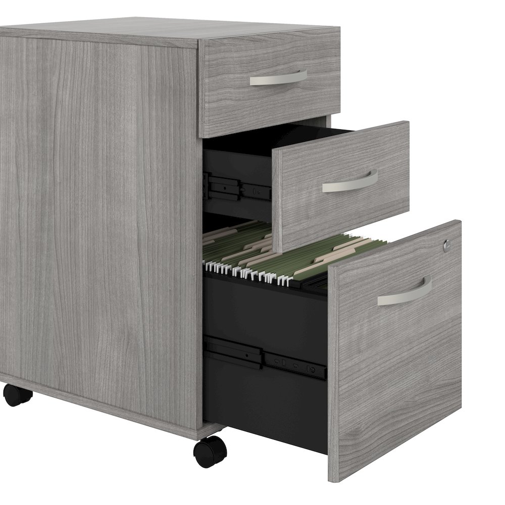 Studio C 72W x 36D U Shaped Desk with Hutch and Mobile File Cabinet. Picture 3