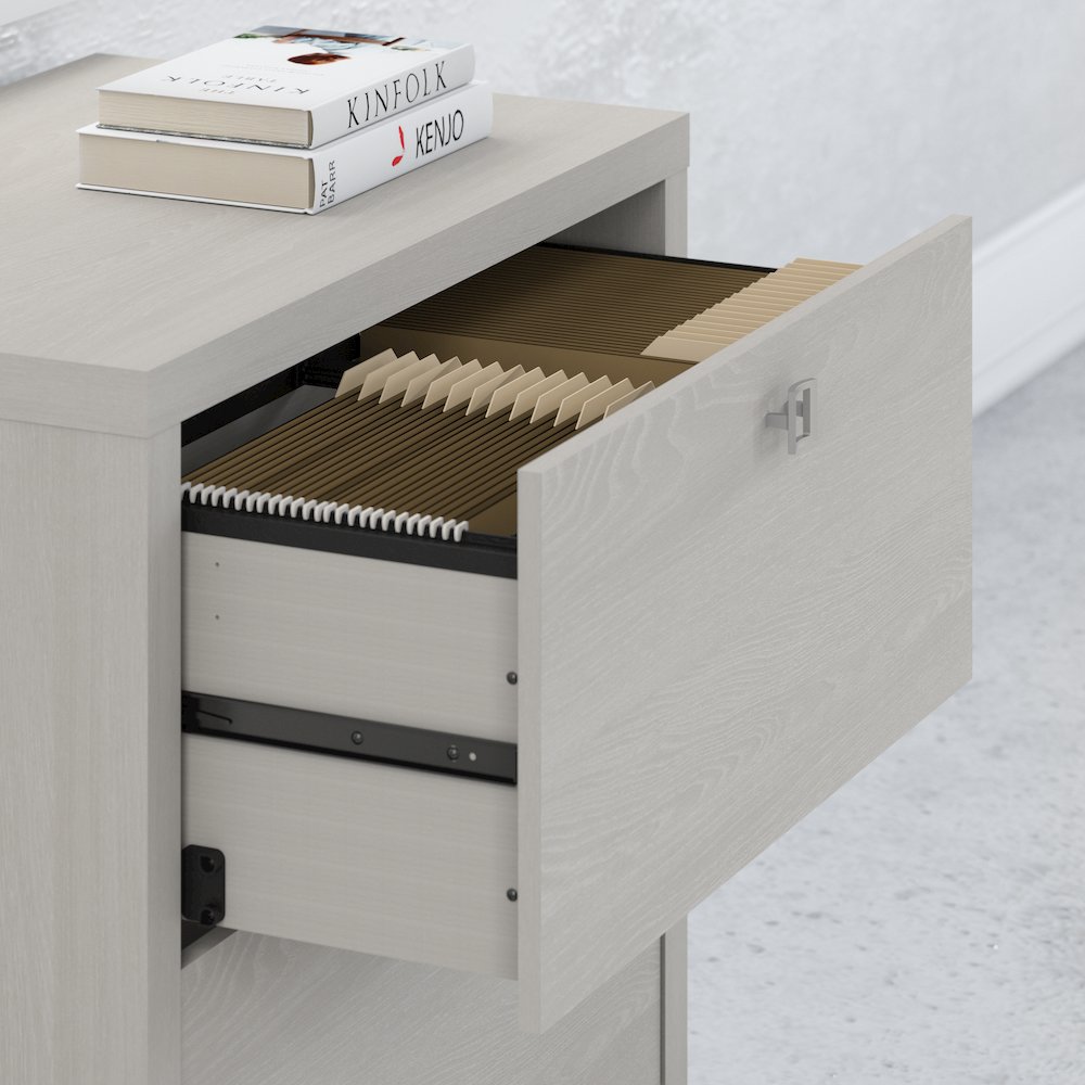 Echo Bow Front Desk and Credenza with Mobile File Cabinet. Picture 4