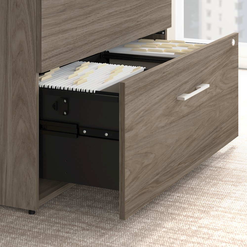 Office 500 36W 2 Drawer Lateral File Cabinet with Hutch. Picture 5