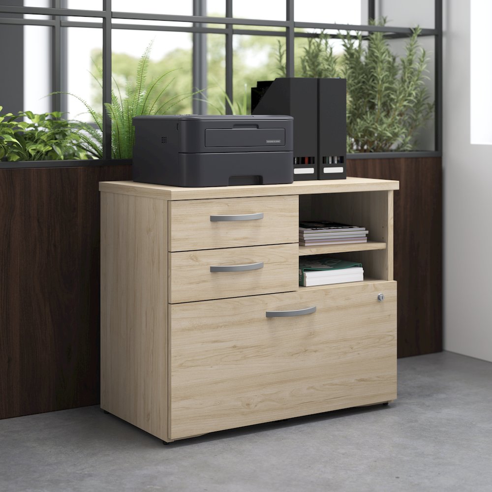 Studio C Office Storage Cabinet with Drawers and Shelves. Picture 2
