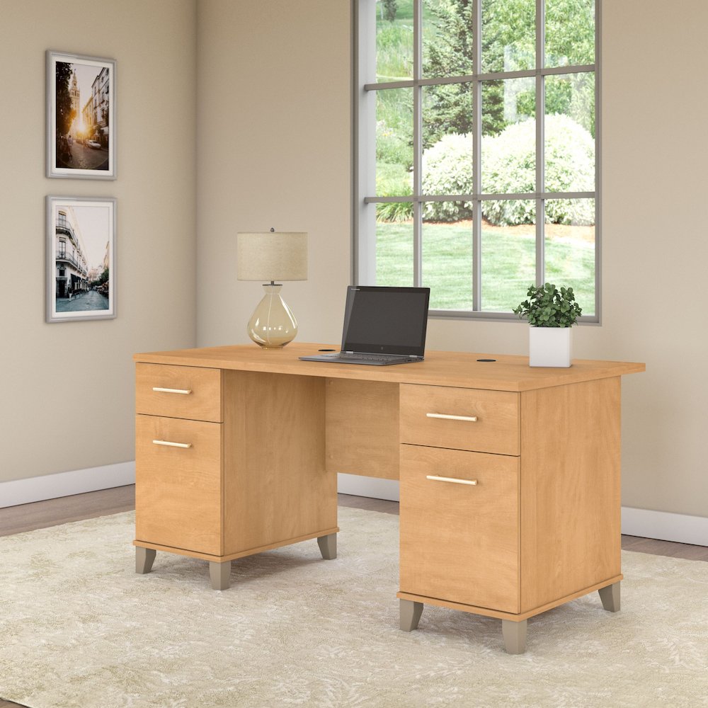 Somerset 60W Office Desk with Drawers. Picture 2