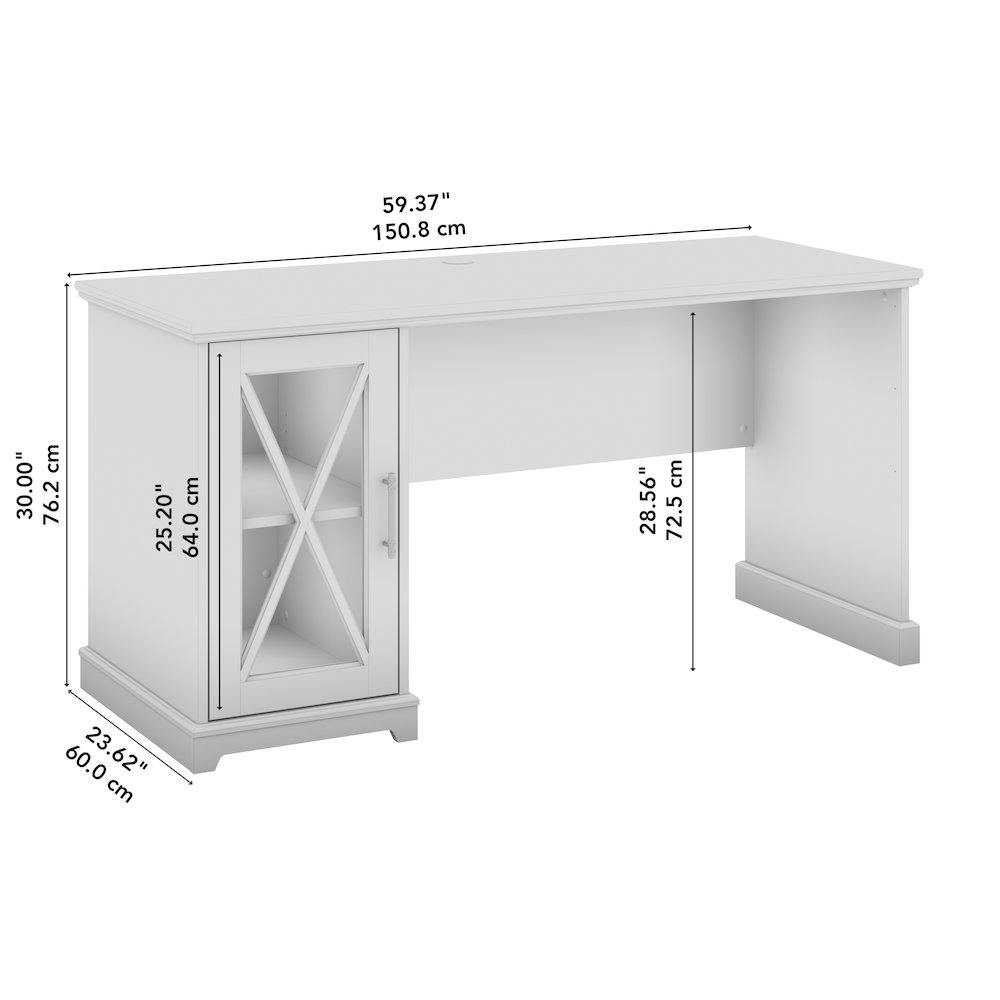 Lennox 60W Farmhouse Desk with Storage Cabinet. Picture 10