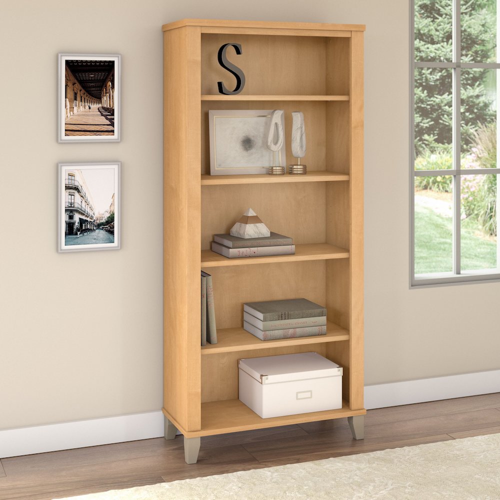 Somerset Tall 5 Shelf Bookcase. Picture 2