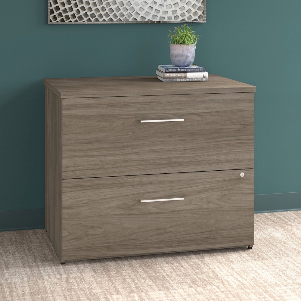 Office 500 36W 2 Drawer Lateral File Cabinet - Assembled. Picture 2