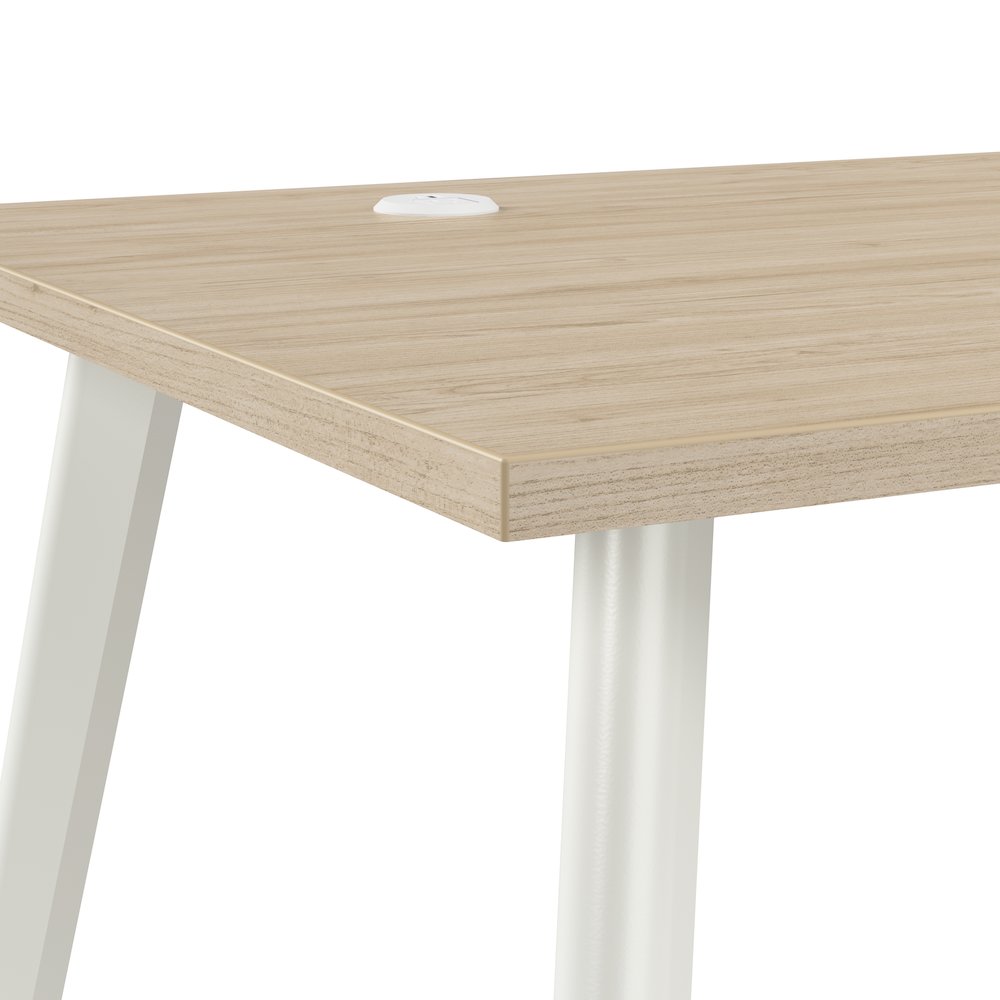 Vista 72W x 30D L Shaped Desk with Splayed Metal Legs. Picture 9