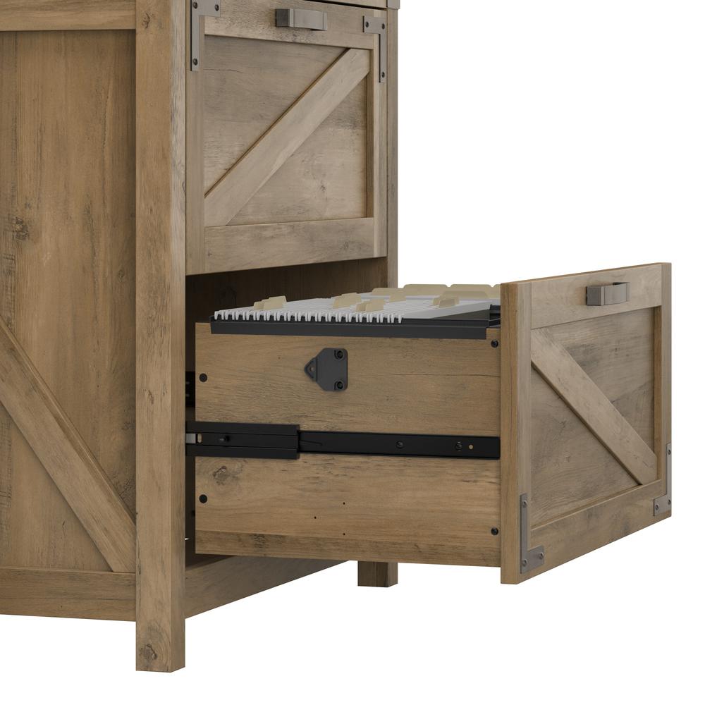 Knoxville 2 Drawer Lateral File Cabinet in Reclaimed Pine. Picture 7