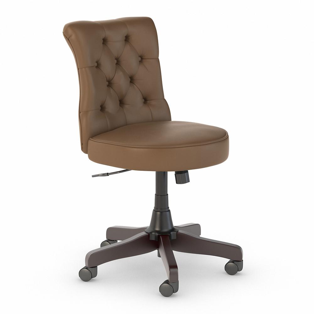 Bush Furniture Key West Mid Back Tufted Office Chair Saddle Leather. Picture 1