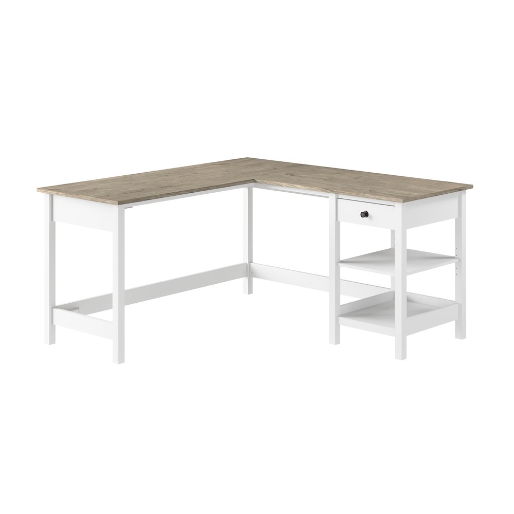 Mayfield 60W L Shaped Computer Desk with Storage. Picture 1