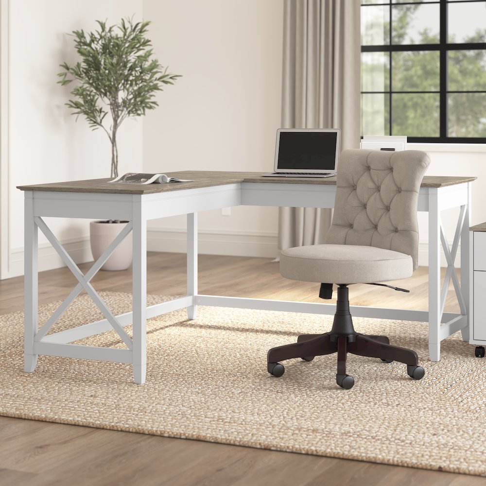 Key West 60W L Shaped Desk. Picture 2