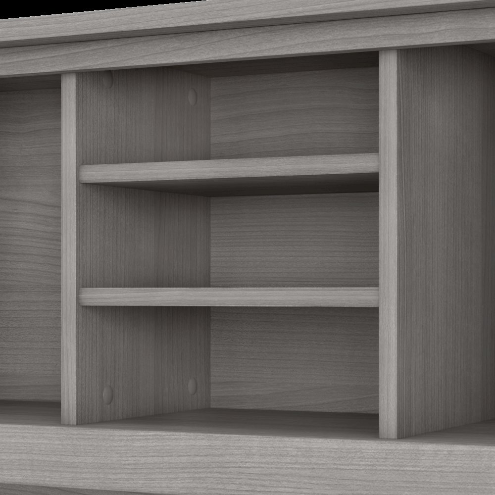 Somerset 72W L Shaped Desk with Hutch, Lateral File Cabinet and Bookcase. Picture 4