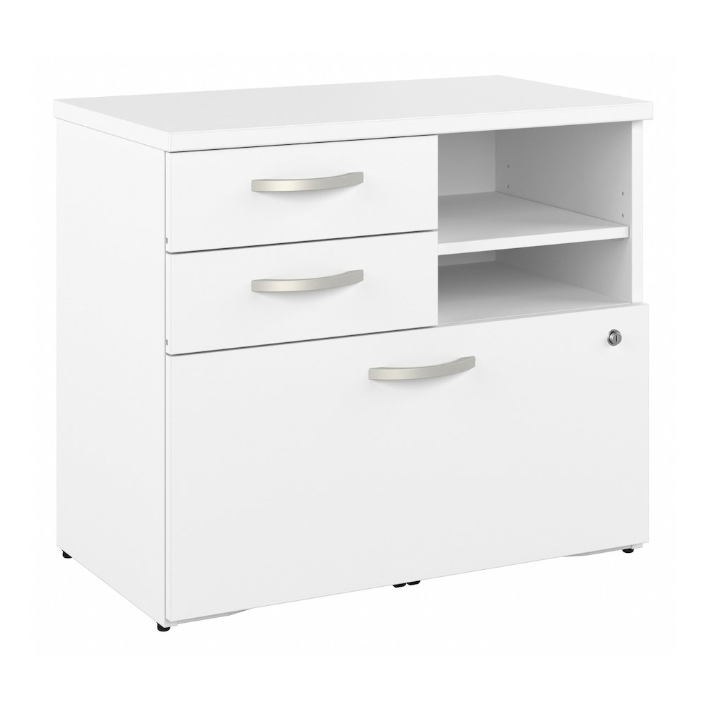 Hybrid Office Storage Cabinet with Drawers and Shelves. Picture 1