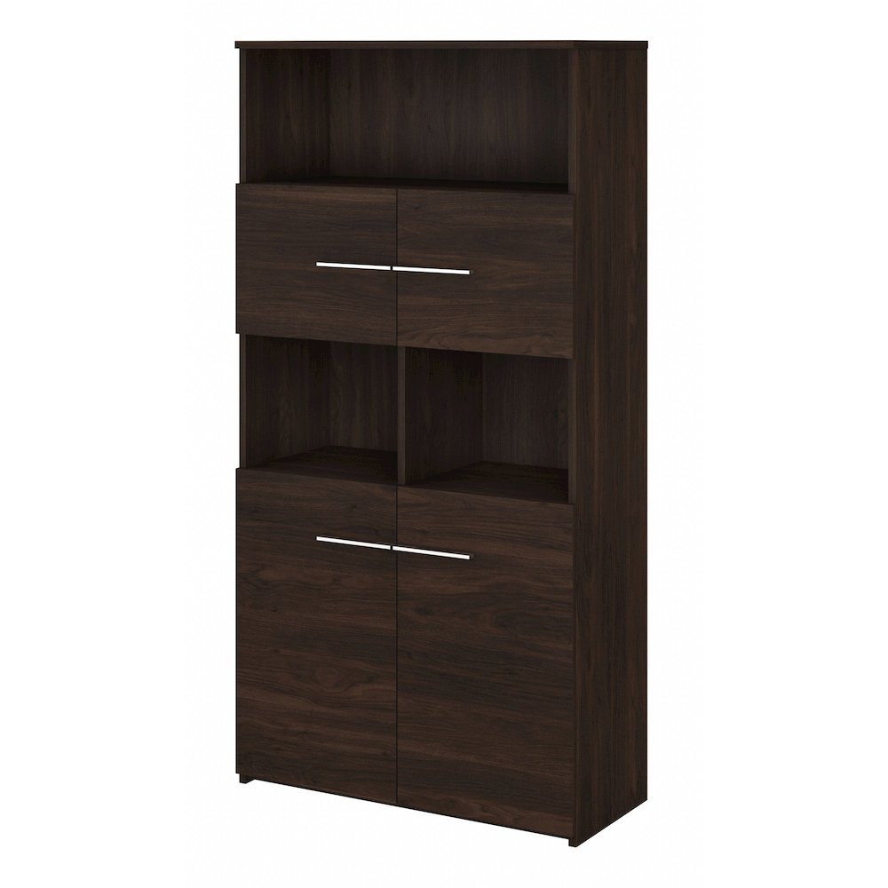 Office 500 5 Shelf Bookcase with Doors. Picture 1