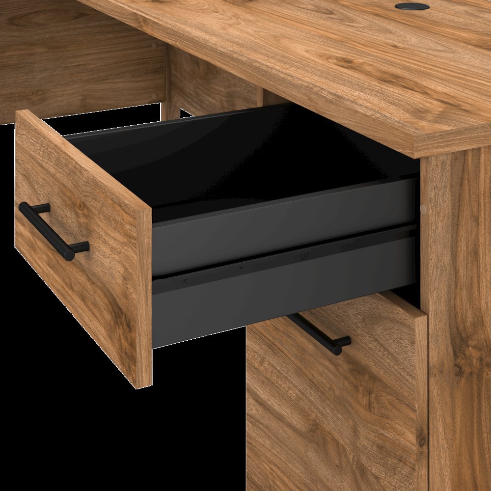Somerset 72W Office Desk with Drawers and Hutch. Picture 4