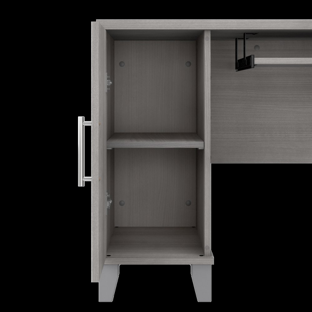 Somerset 72W L Shaped Desk with Hutch, Lateral File Cabinet and Bookcase. Picture 3