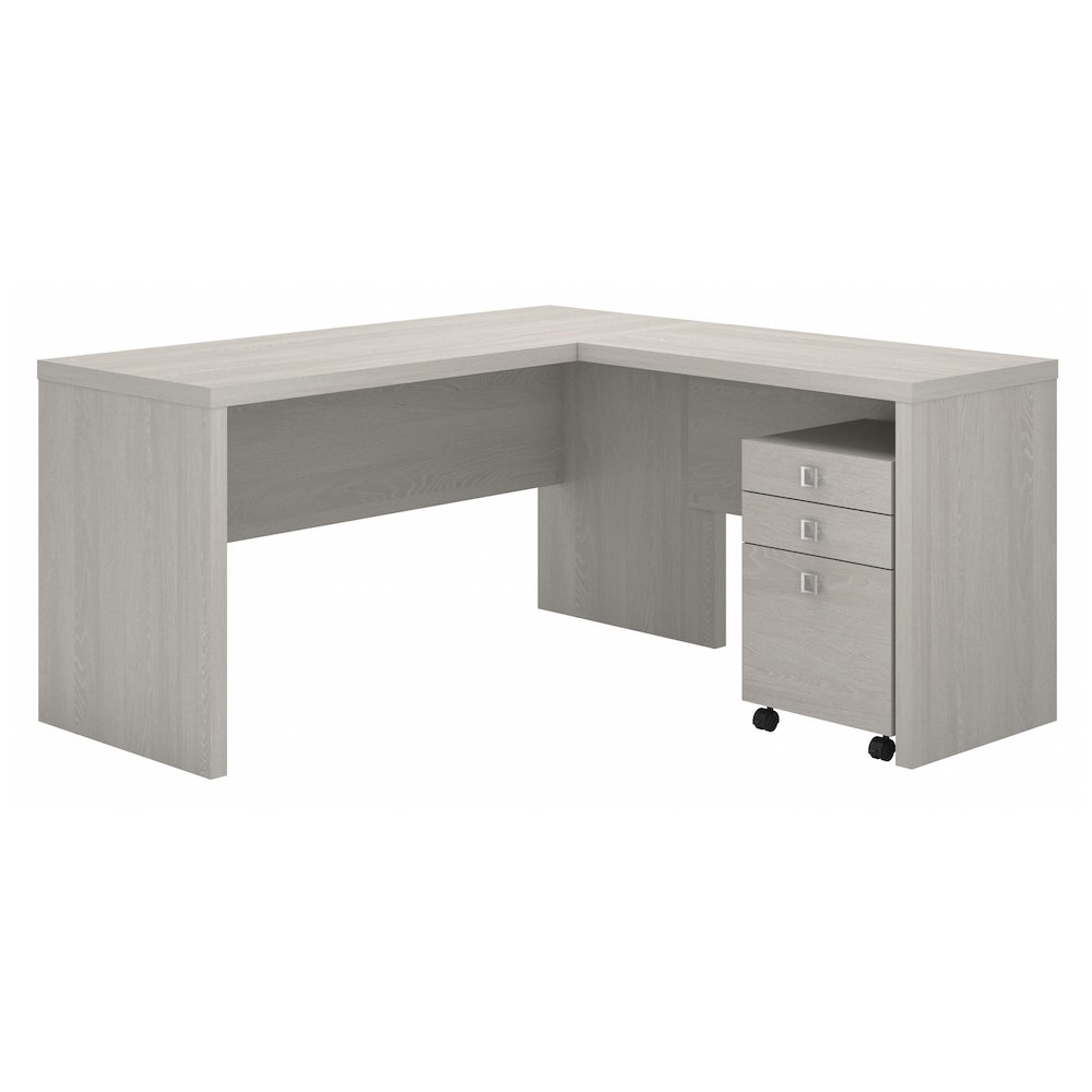 Echo L Shaped Desk with Mobile File Cabinet. Picture 1