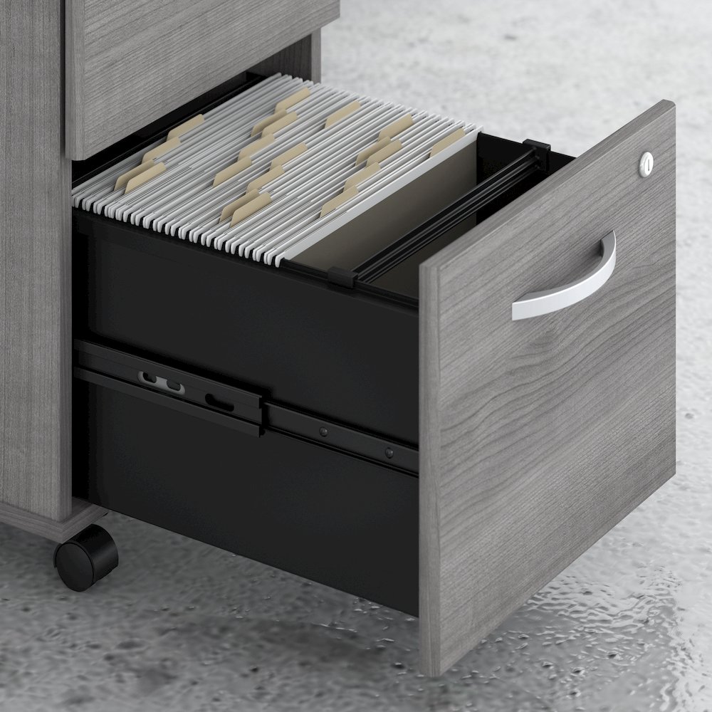 Hybrid 3 Drawer Mobile File Cabinet - Assembled. Picture 3