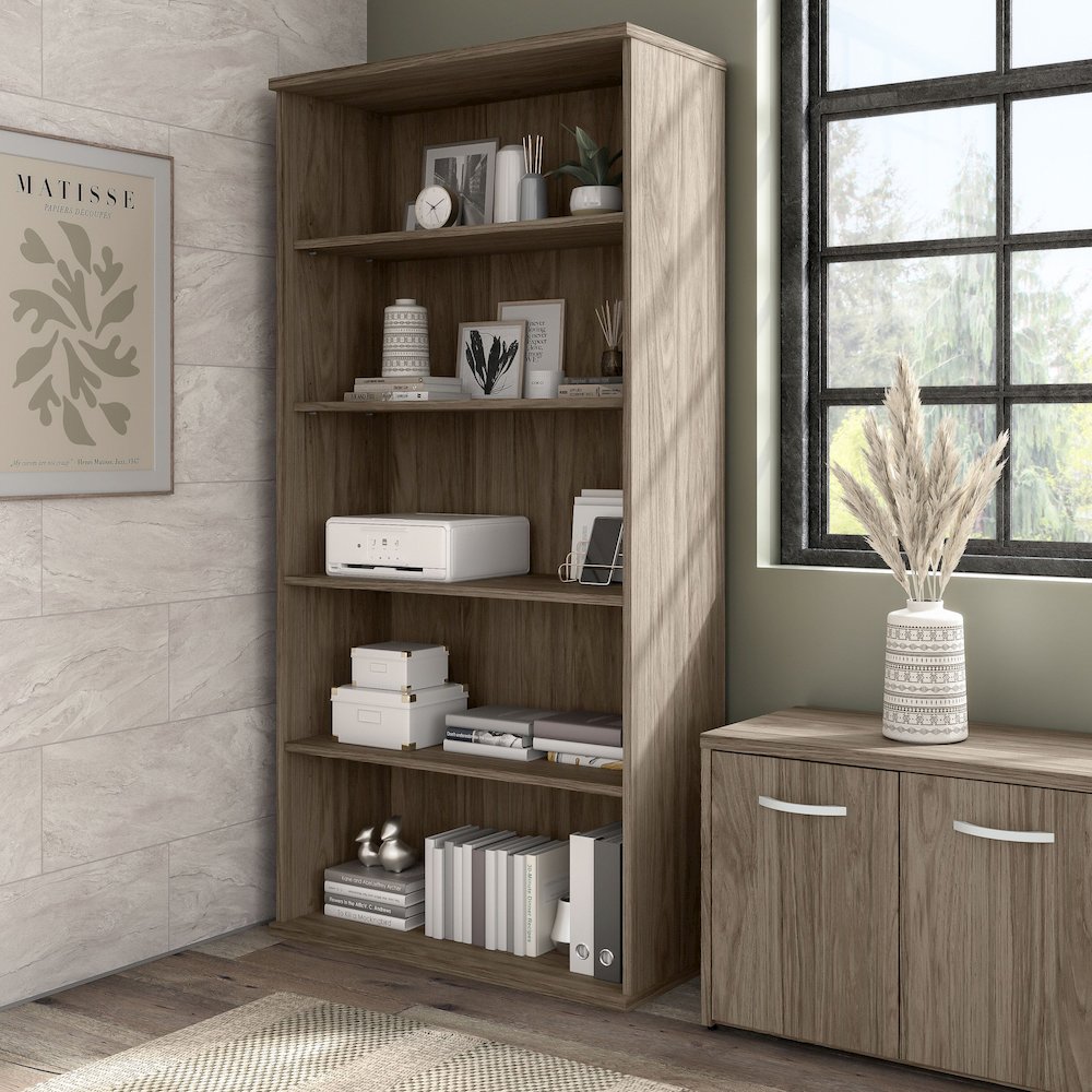 Hybrid Tall 5 Shelf Bookcase. Picture 2
