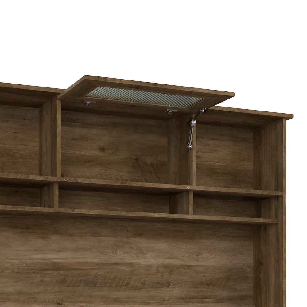 Cabot 60W L Shaped Computer Desk with Hutch, File Cabinet and Bookcase. Picture 4