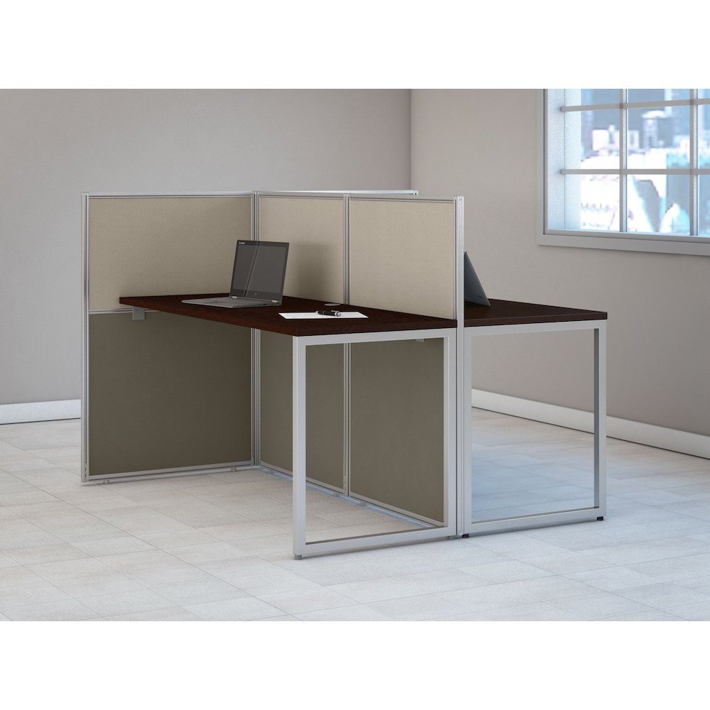 Easy Office 60W 2 Person Cubicle Desk Workstation with 45H Panels. Picture 2