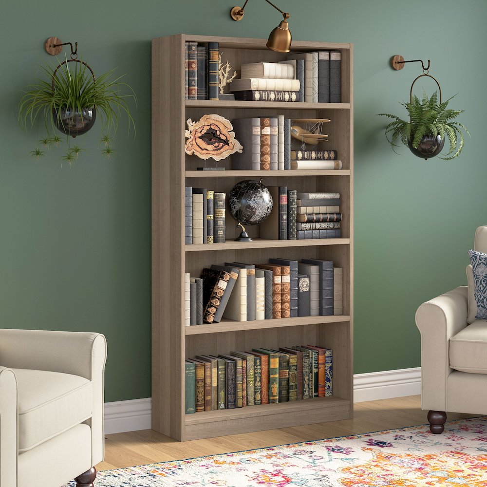 Universal Tall 5 Shelf Bookcase. Picture 2