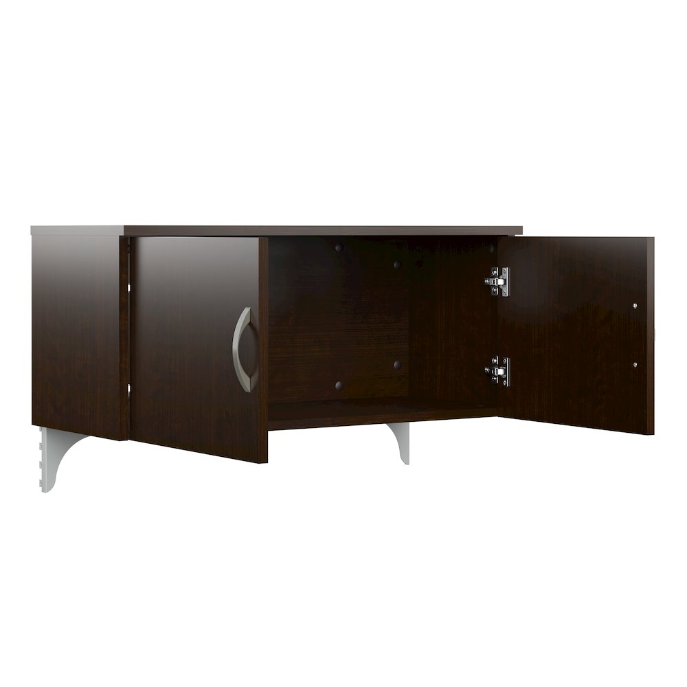65W L Shaped Cubicle Desk with Storage, Drawers, and Organizers. Picture 4