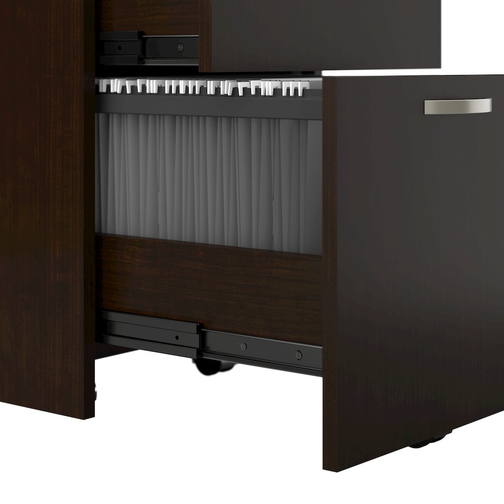 Easy Office 60W 4 Person L Shaped Cubicle Desk with Drawers and 45H Panels. Picture 3