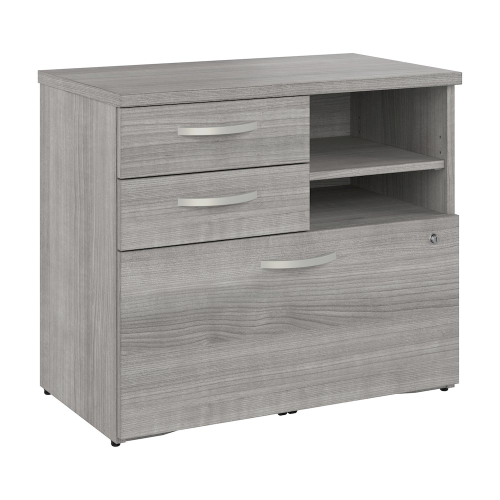 Hybrid Office Storage Cabinet with Drawers and Shelves. Picture 1