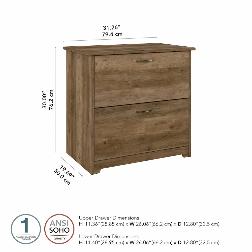Cabot 2 Drawer Lateral File Cabinet. Picture 7