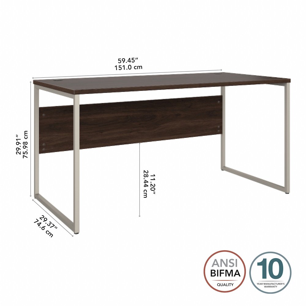 Hybrid 60W x 30D Computer Table Desk with Metal Legs. Picture 7