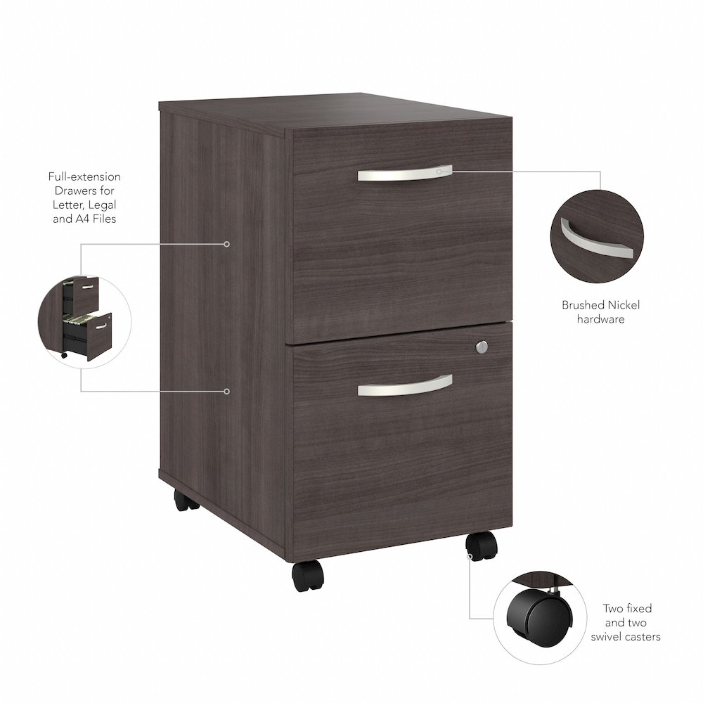 Studio A 2 Drawer Mobile File Cabinet - Assembled. Picture 6
