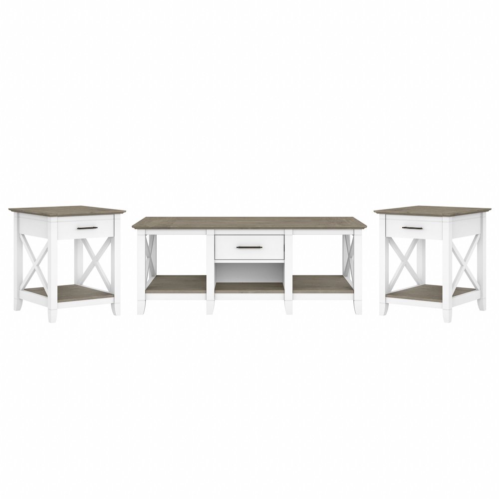 Key West Coffee Table with Set of 2 End Tables. Picture 1